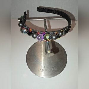 Tarina Tarantino Black and Jewel-Toned Headband